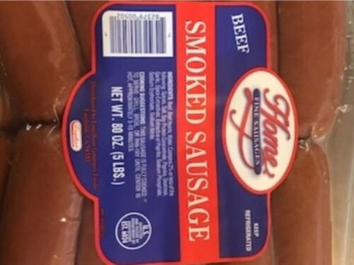 Home Smoked Beef Sausage Links Pack, Hot (5 lb)