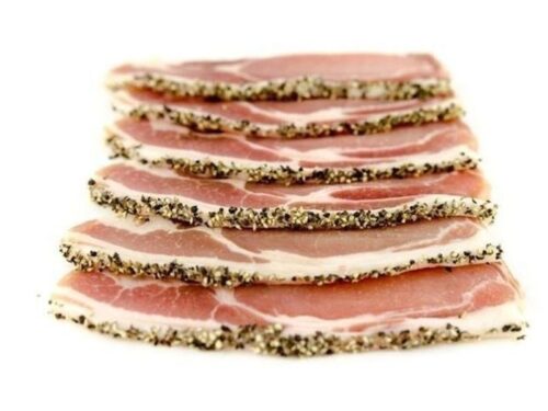 Smoked Pepper Bacon (sold by pound, 1 lb minimum)