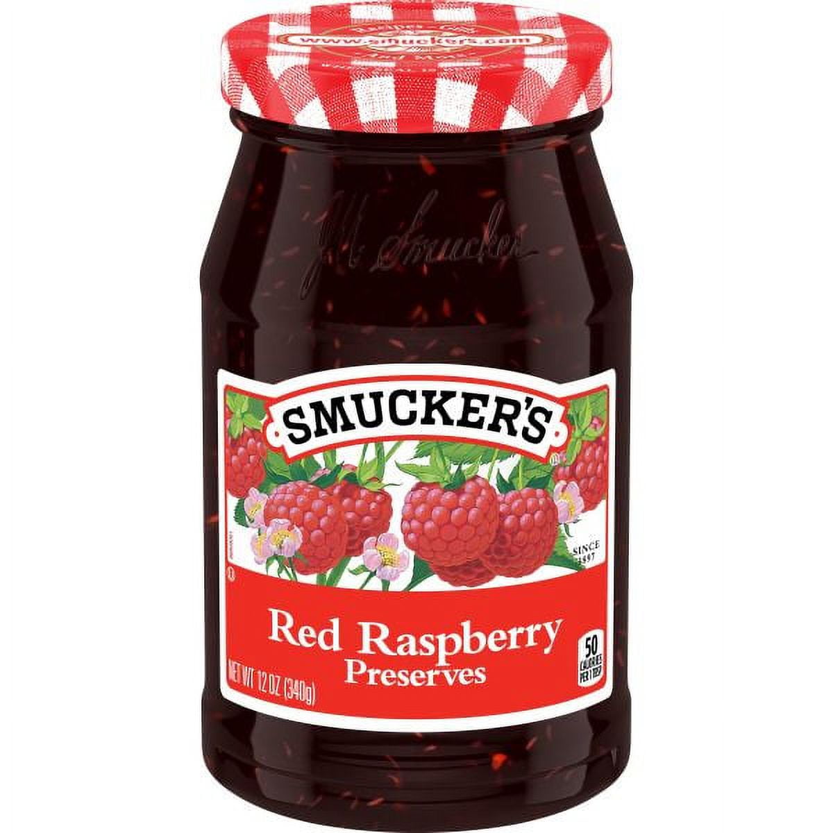 SMUCKERS RED RASPBERRY PRESERVES 12OZ