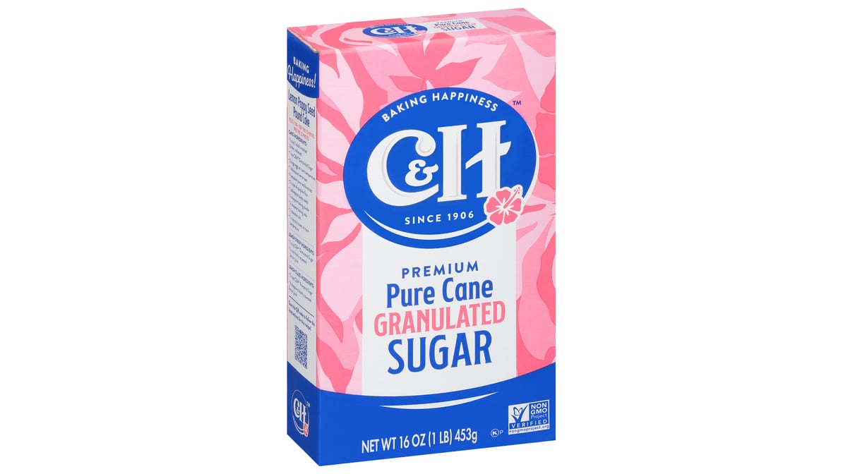 C&H PURE CANE GRANULATED SUGAR 16OZ
