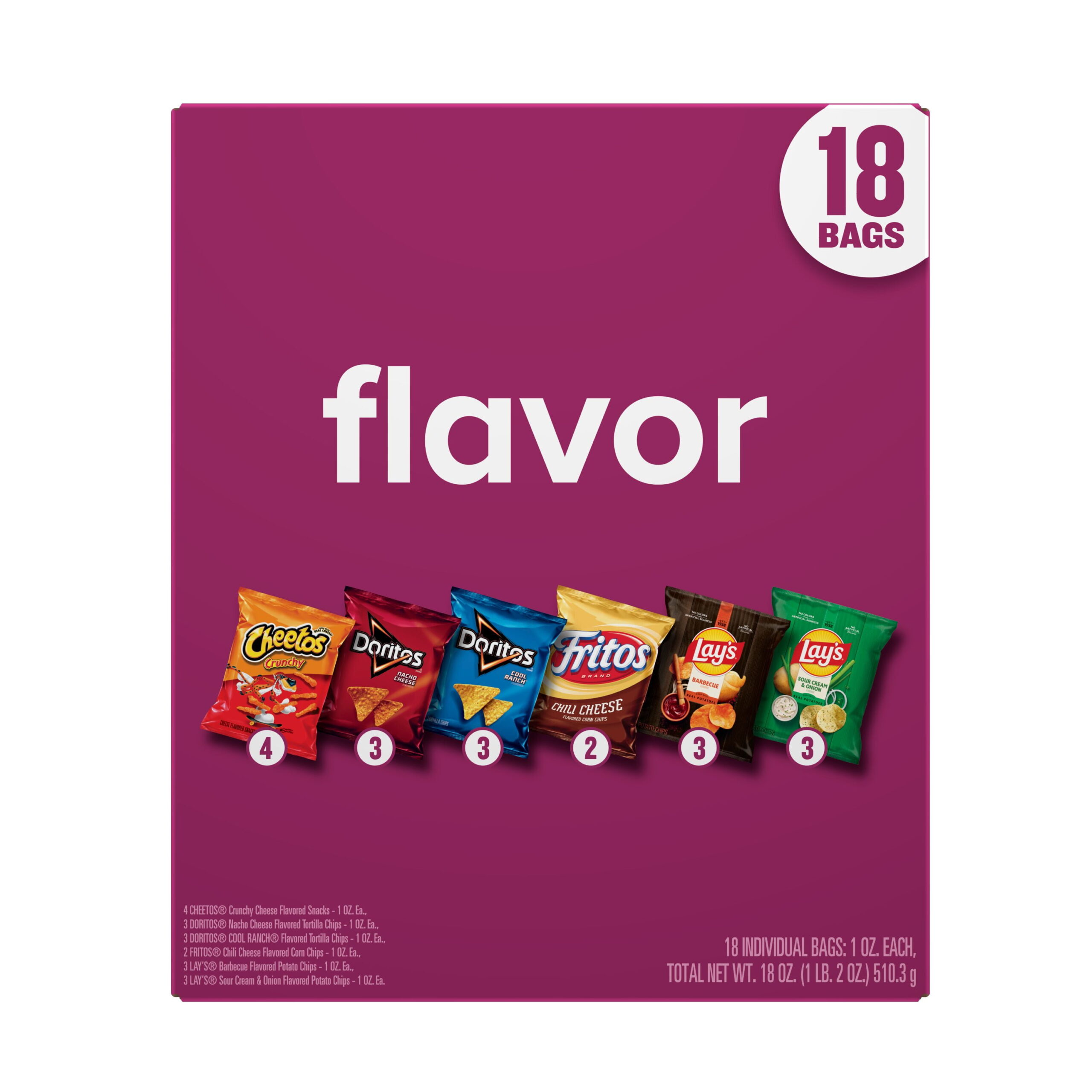 FRITO LAY FLAVOR MIX 18P