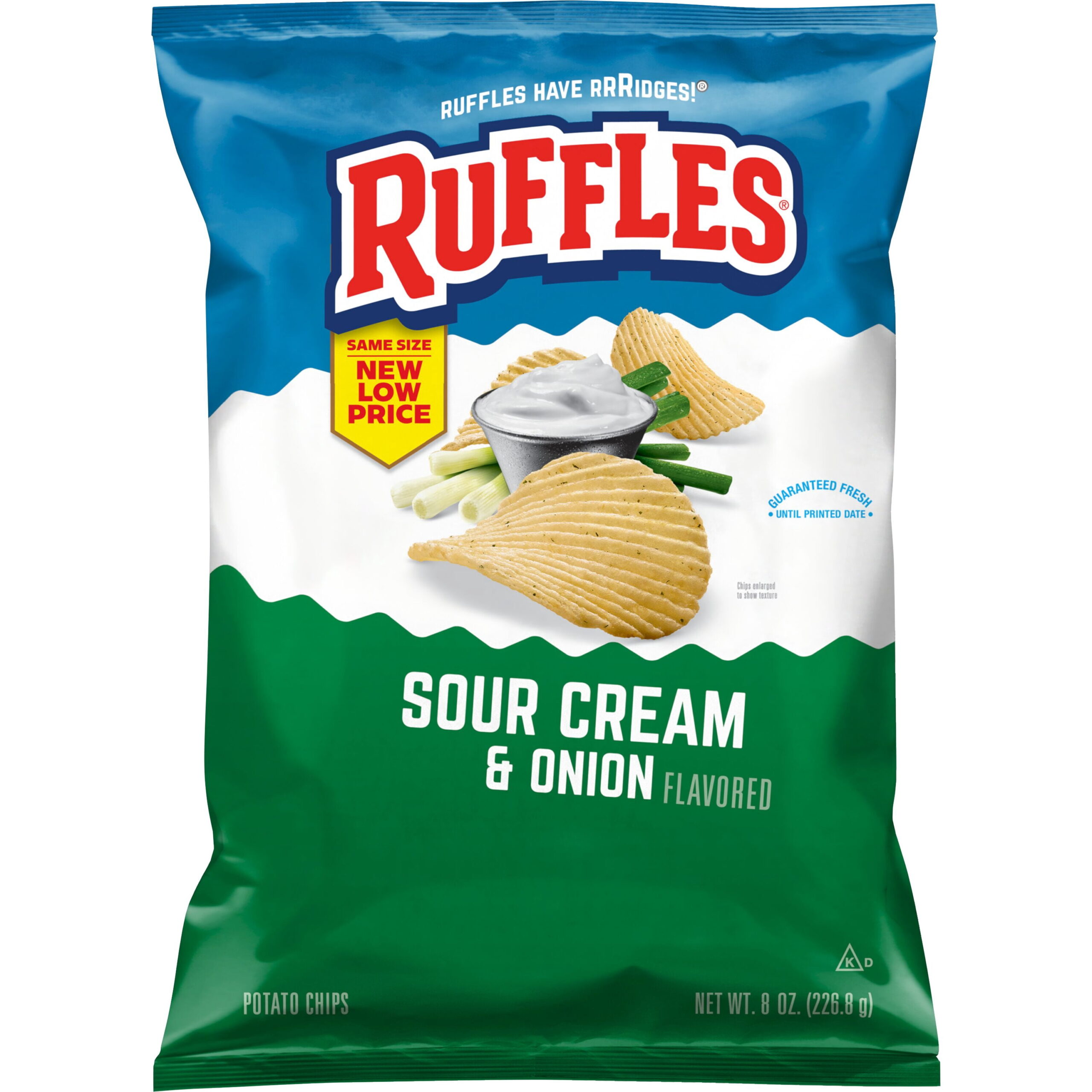 RUFFLES SOUR CREAM & ONION 8OZ