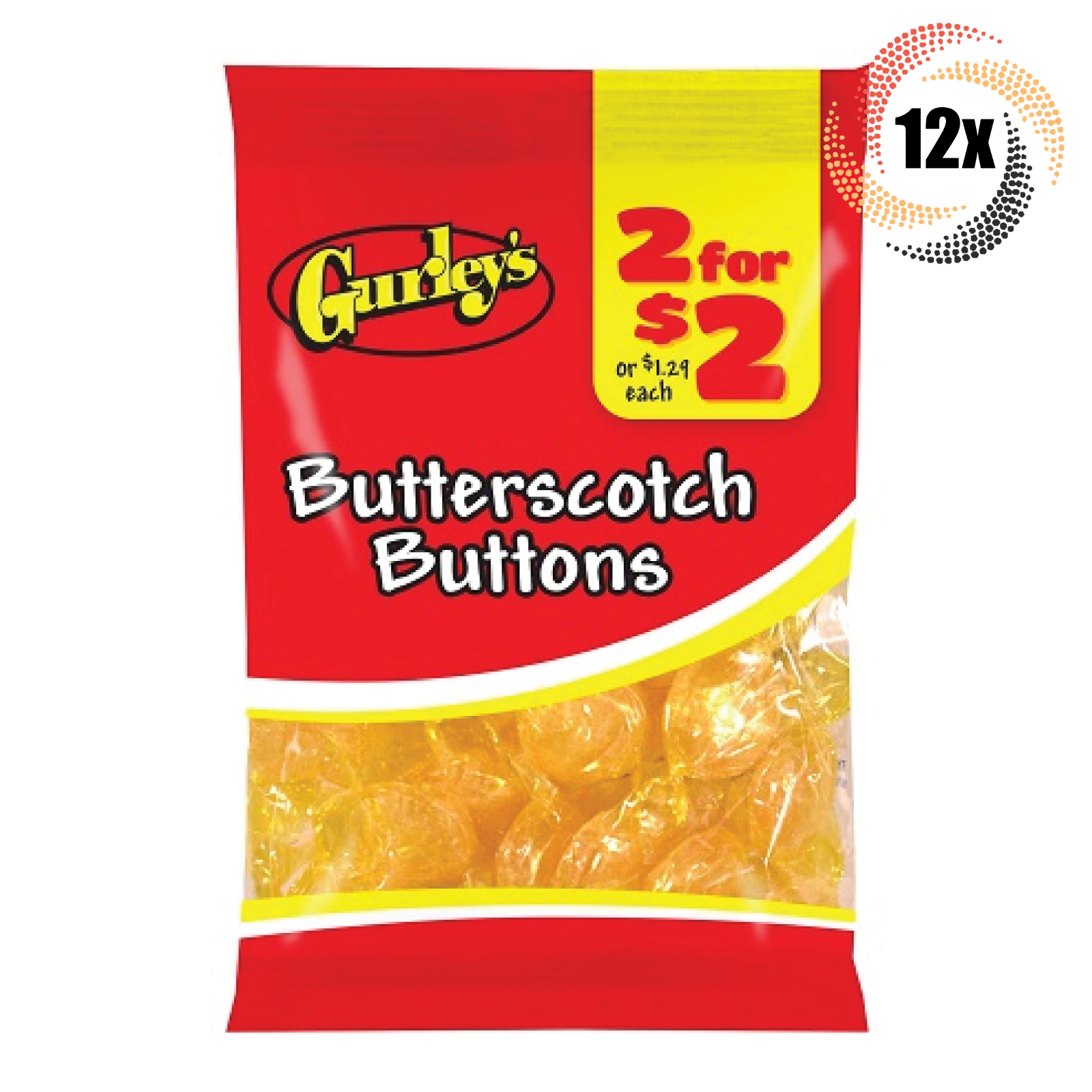 GURLEYS BUTTERSCOTCH BUTTONS 3.25OZ