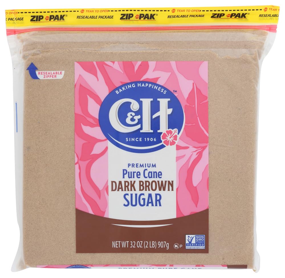 C&H PURE CANE DARK BROWN SUGAR 32OZ