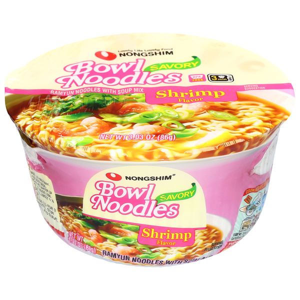 NONGSHIM BOWL NOODLES SHRIMP 3.03OZ