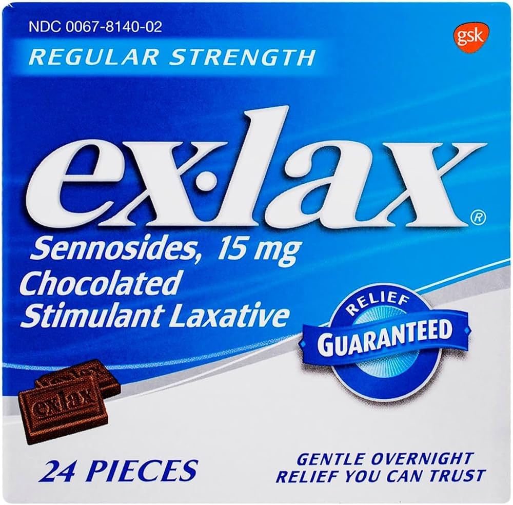 EX LAX REGULAR STRENGTH CHOCOLATED 24P