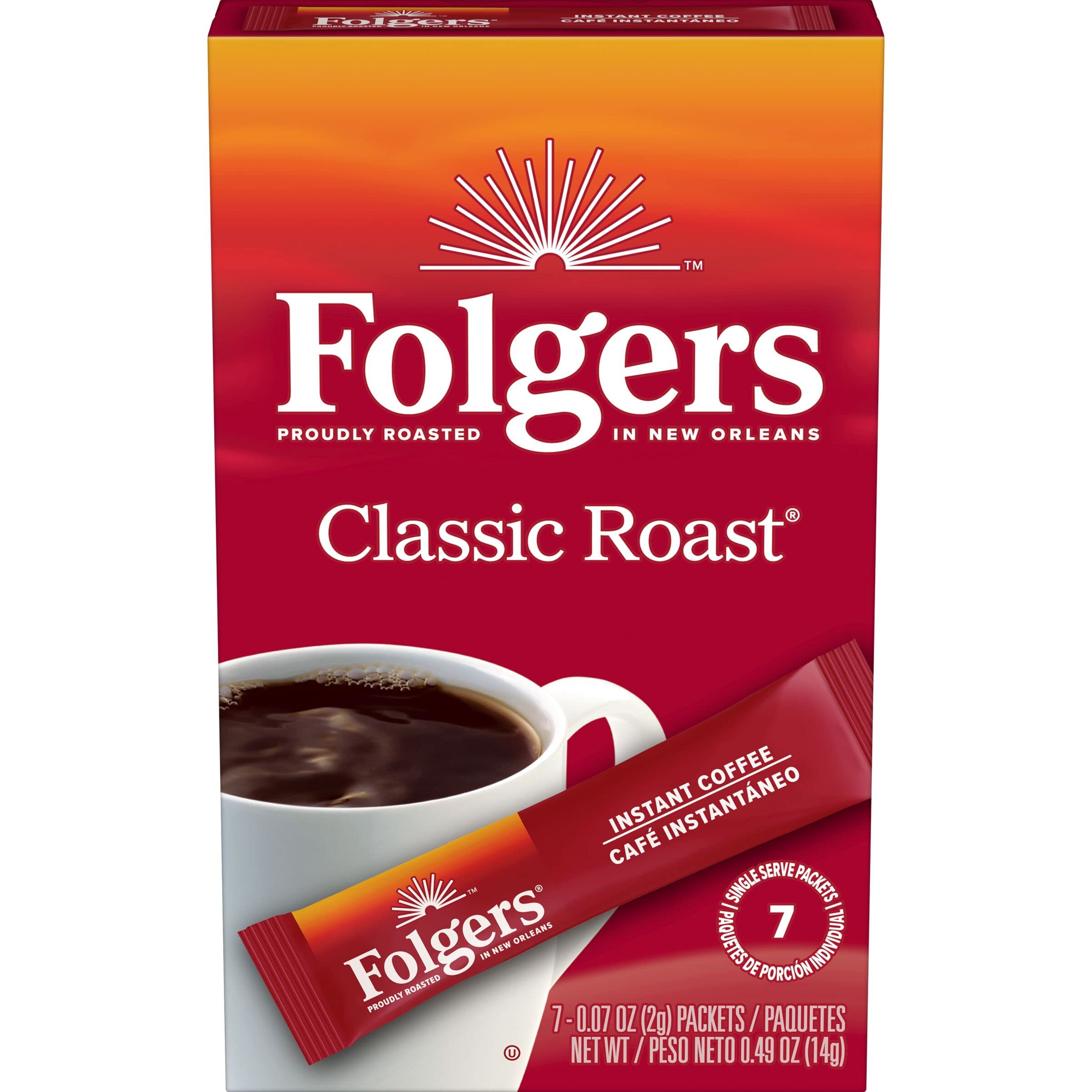 FOLGERS INSTANT COFFEE CRYSTALS STICKS