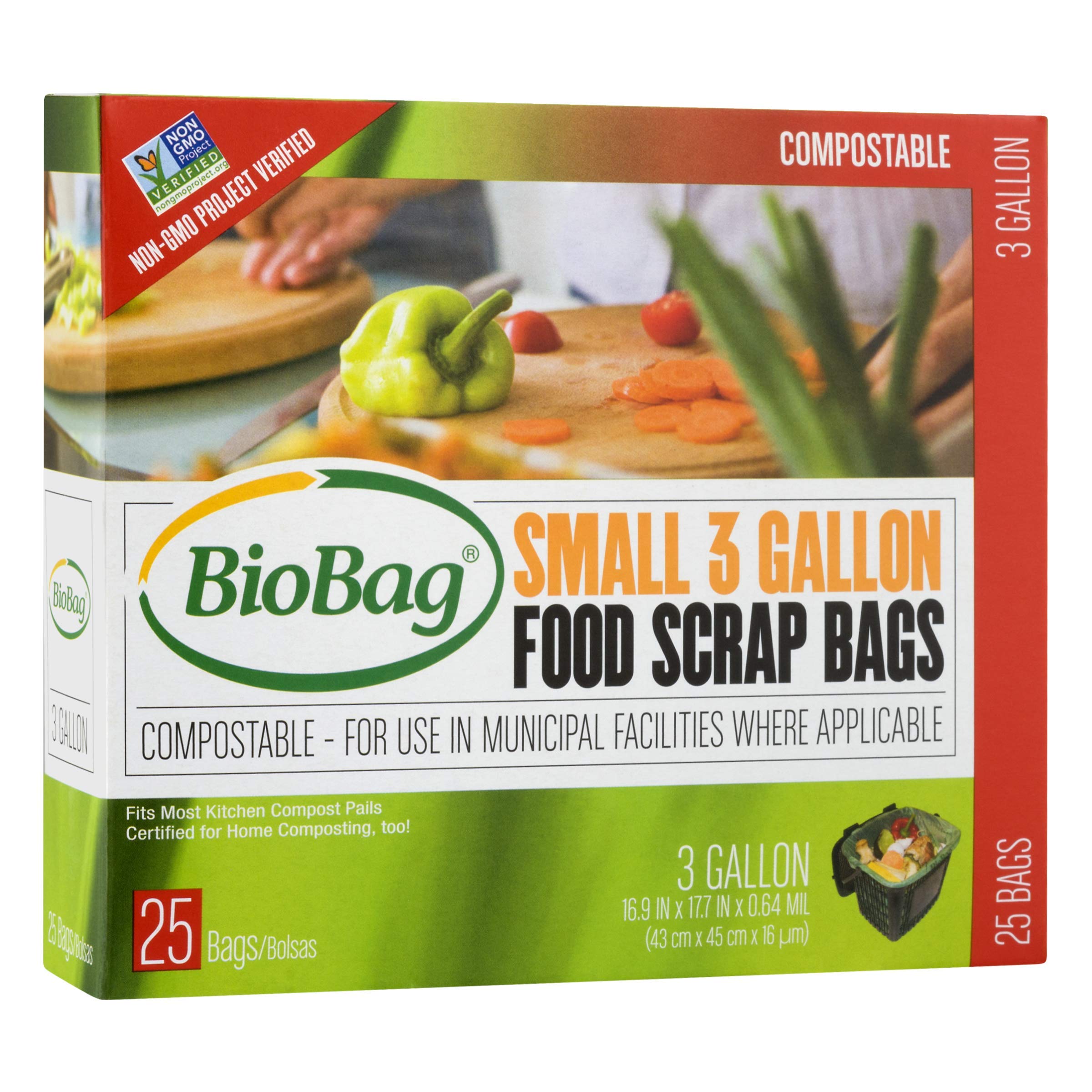 BIOBAG FOOD SCRAP BAGS 3GAL 25P