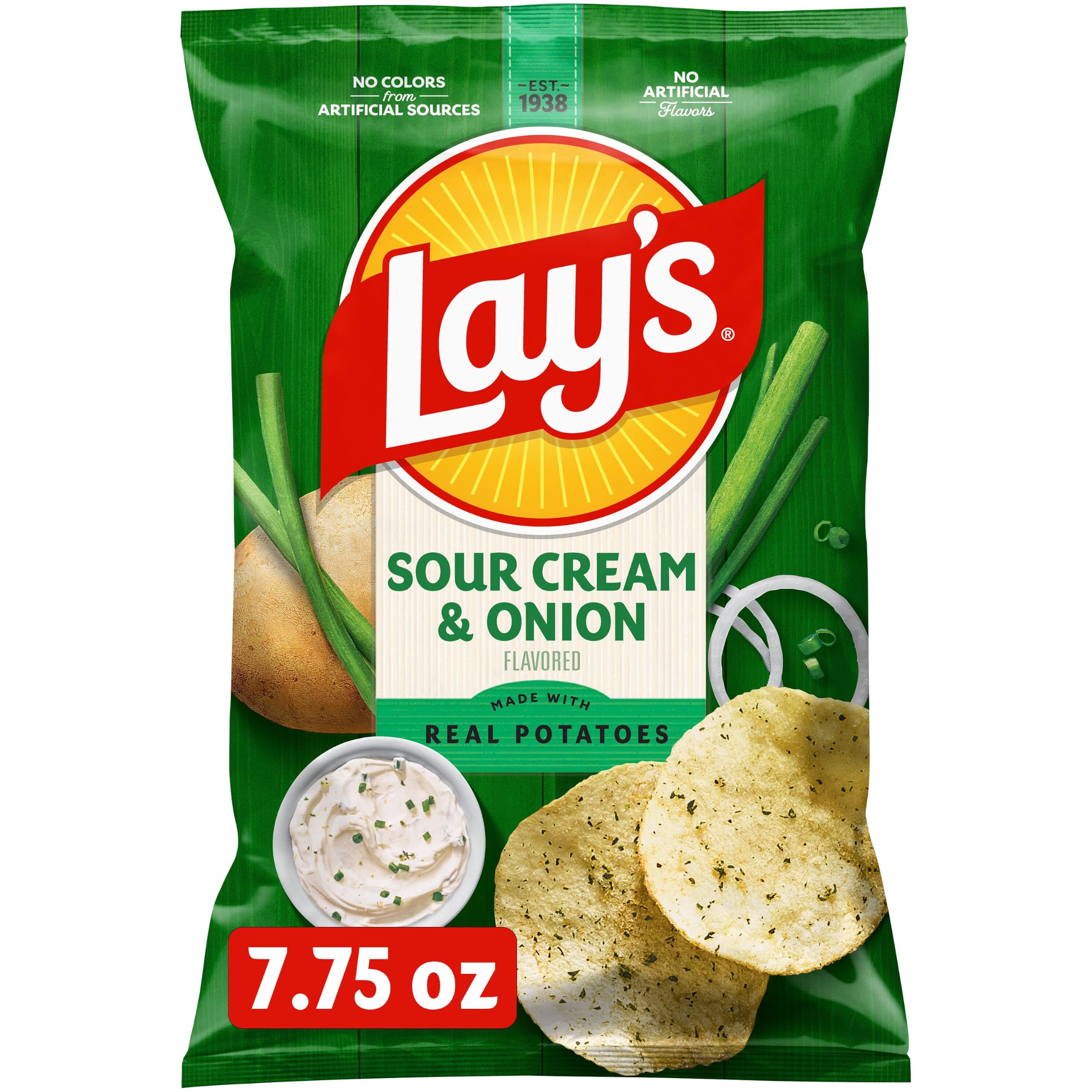 LAYS SOUR CREAM & ONION 7.75OZ