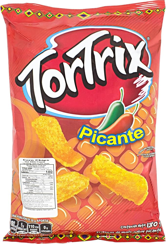 TORTRIX SPICY FLAVORED CORN CHIPS 6.3OZ