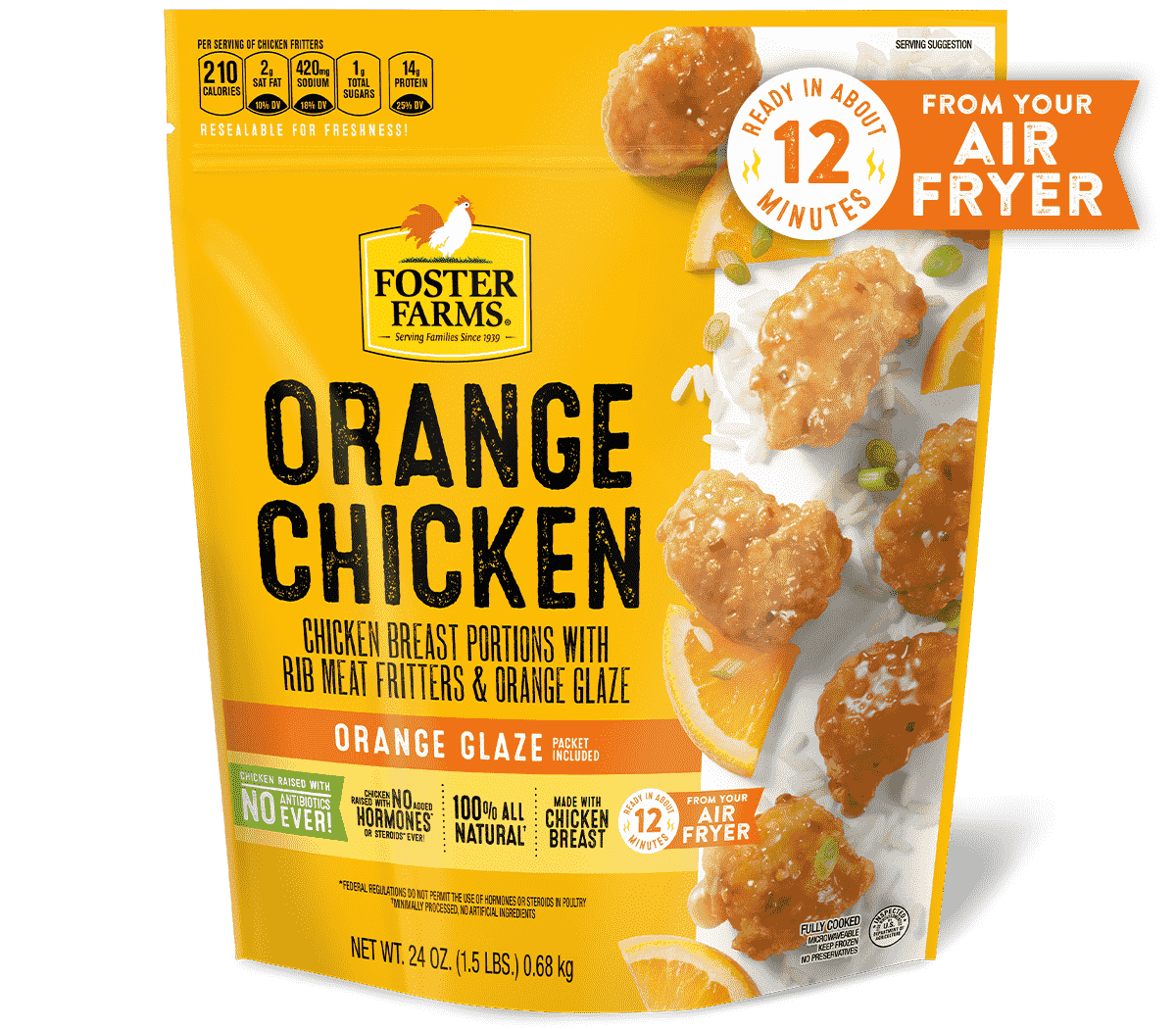 FOSTER FARMS ORANGE CHICKEN 24OZ