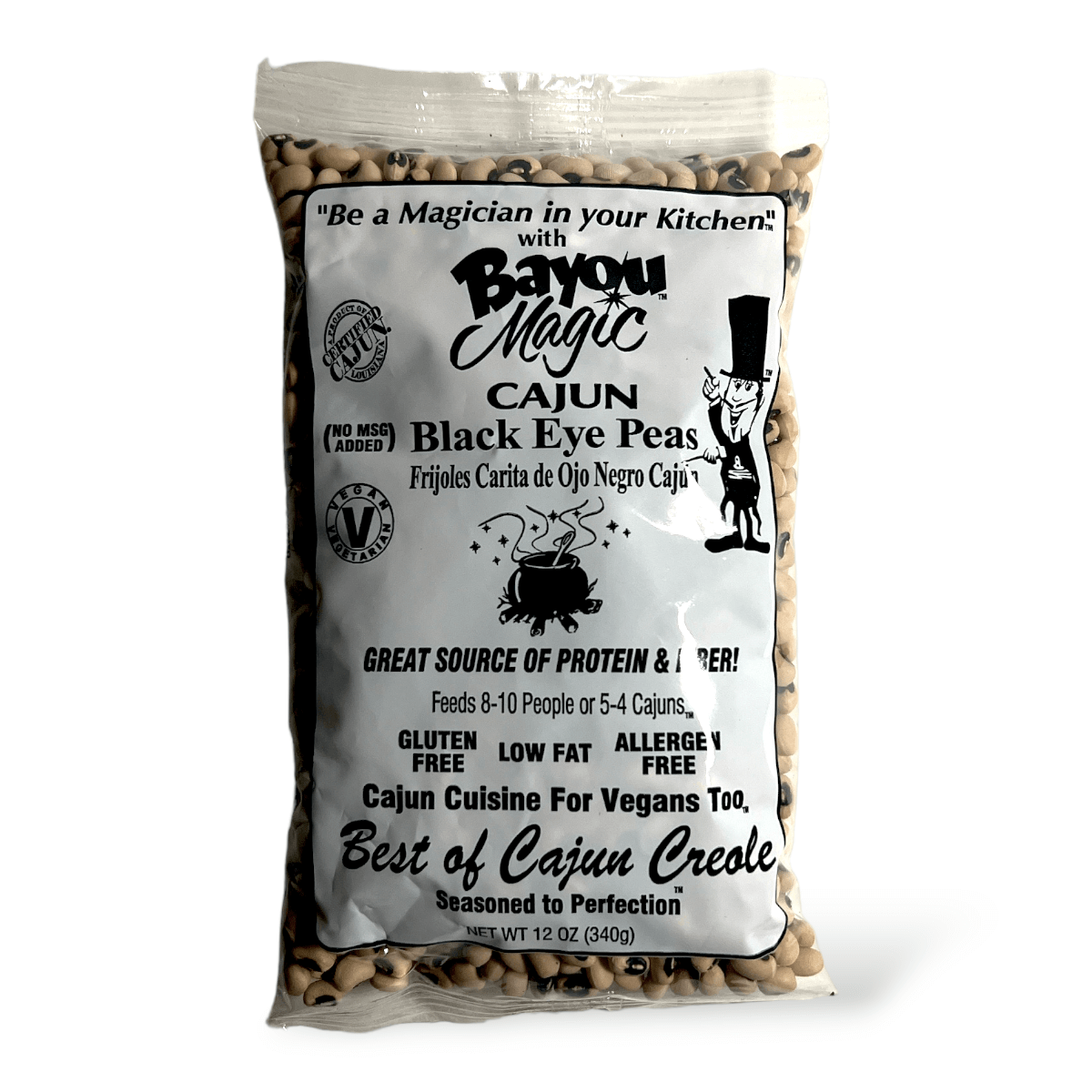 BAYOU MAGIC CAJUN BLACK EYE PEAS 12OZ