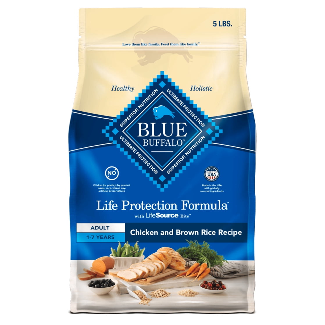 BLUE BUFFALO CHICKEN AND BROWN RICE RECIPE 5LBS.