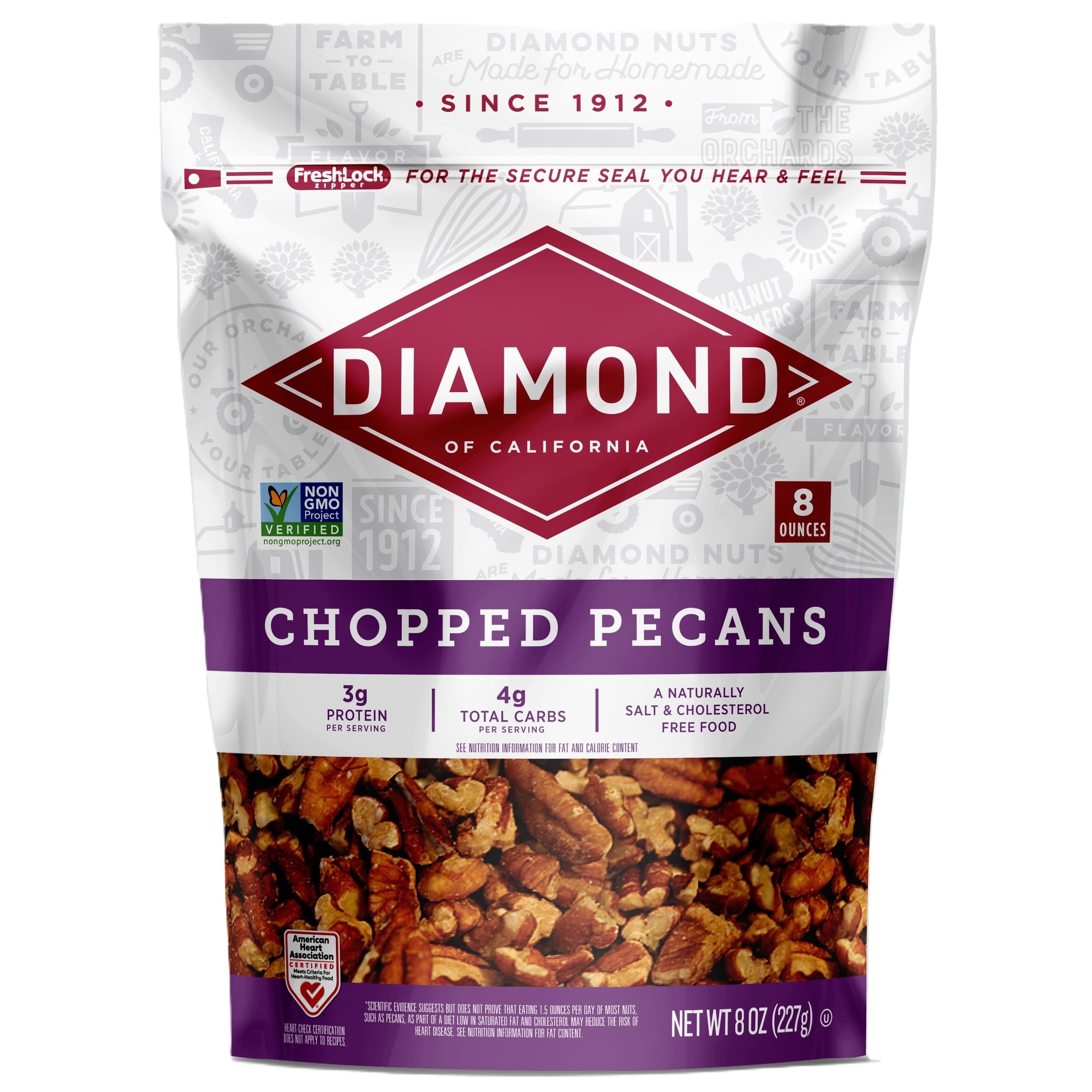 DIAMOND CHOPPED PECANS 8OZ
