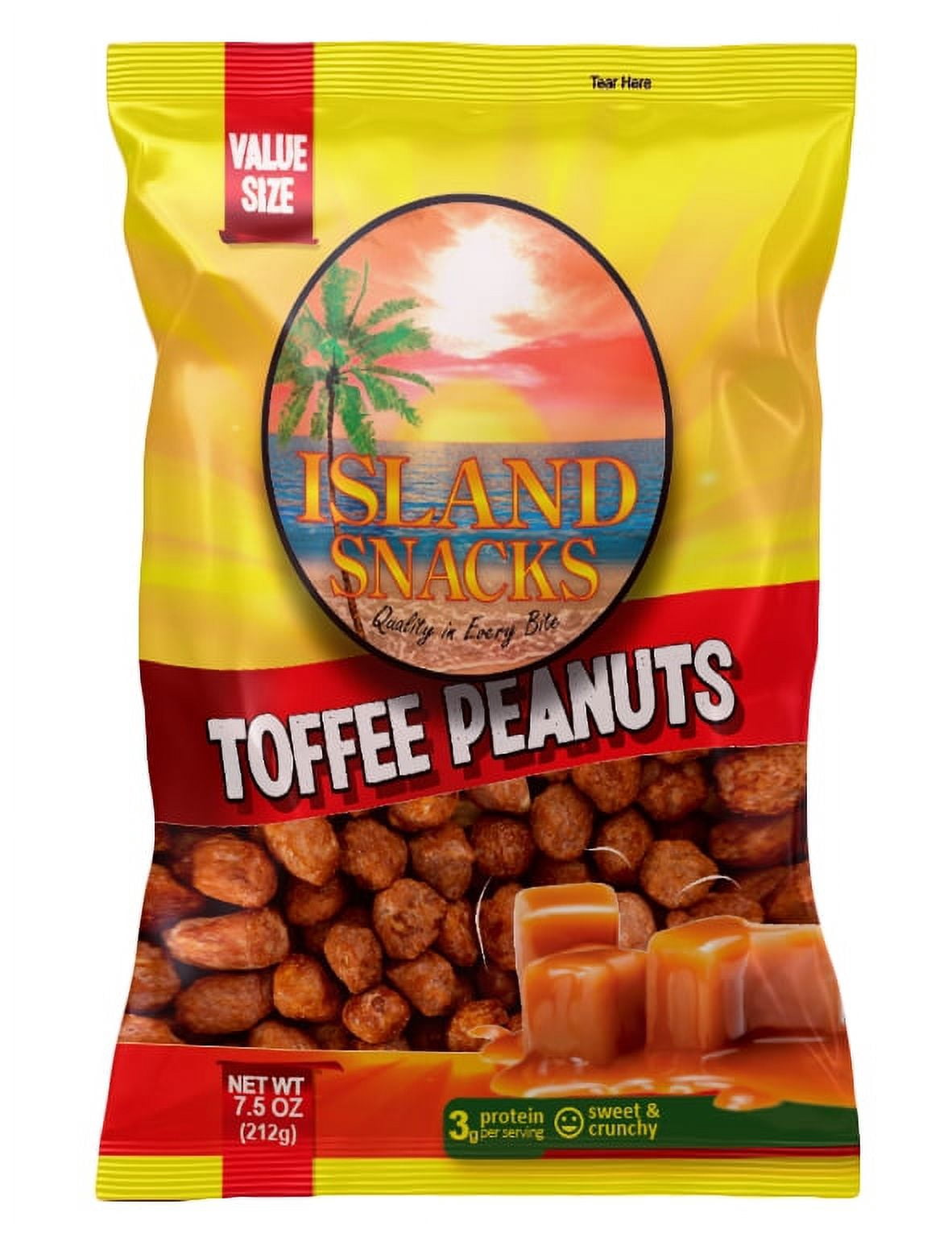 ISLAND SNACKS TOFFEE PEANUTS 7.5OZ