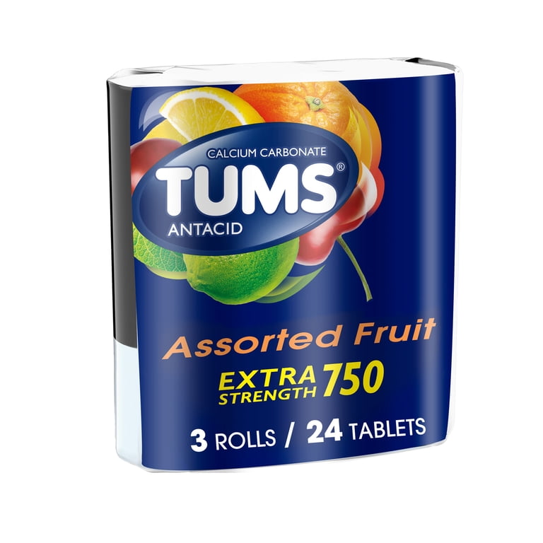 TUMS ASSORTED FRUIT CHEWABLE TABLETS 8P