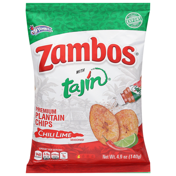ZAMBOS PLANTAIN CHIPS TAJIN CHILI LIME 4.9OZ