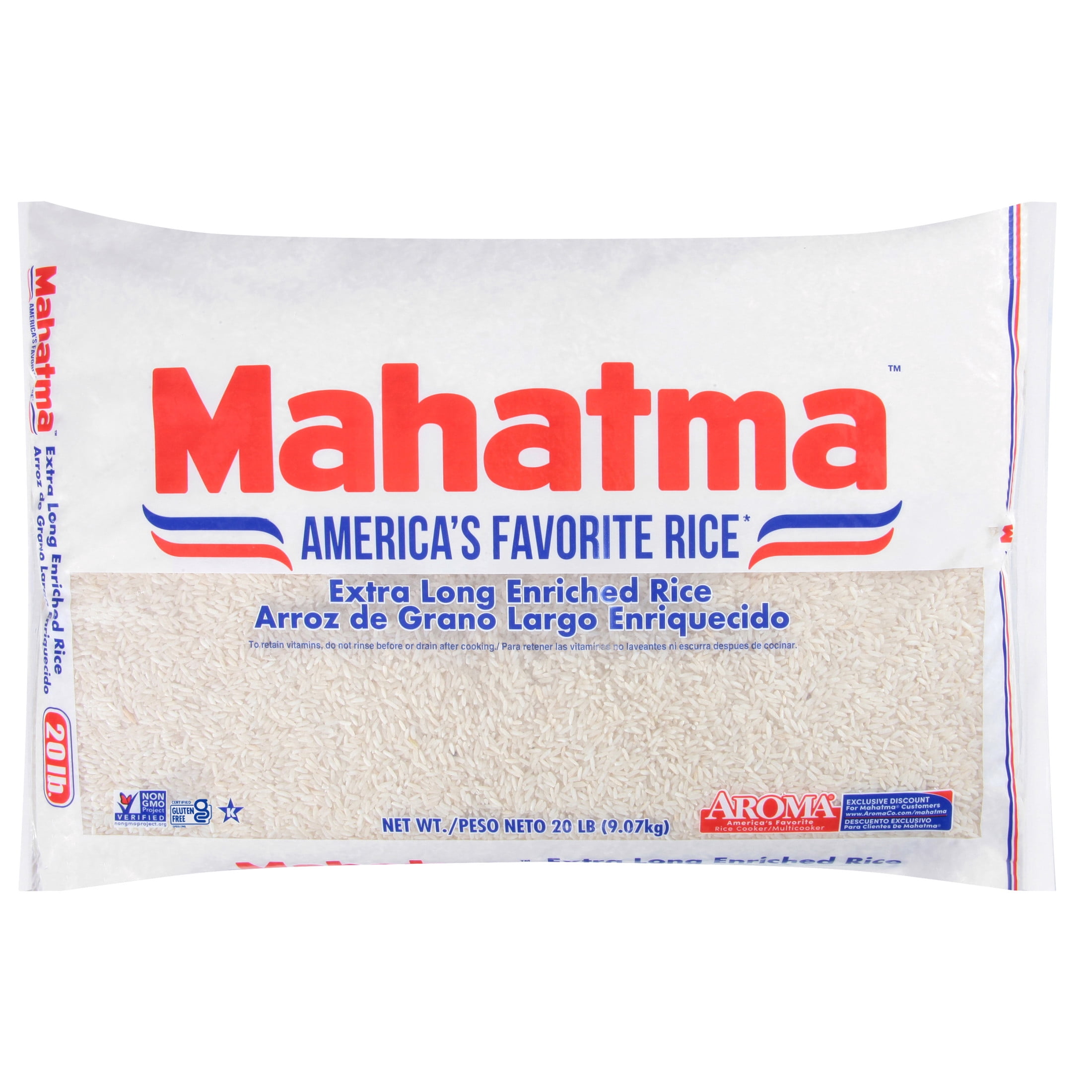 MAHATMA EXTRA LONG ENRICHED RICE 20LB
