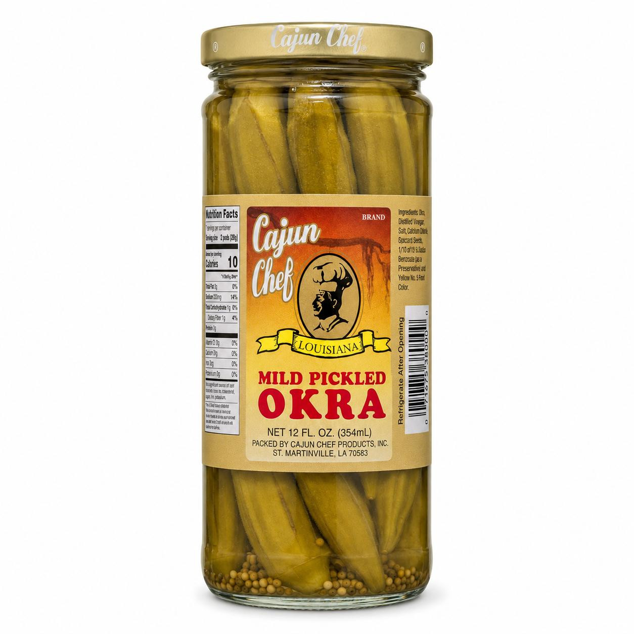CAJUN CHEF MILD PICKLED OKRA 12OZ