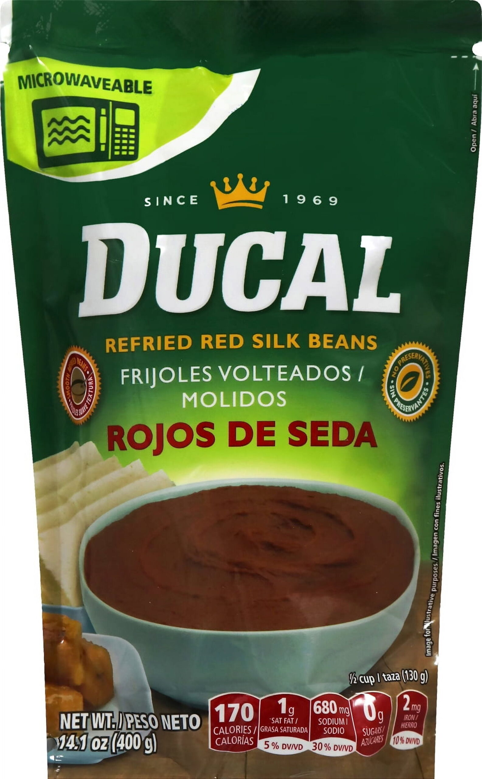 DUCAL REFRIED RED SILK BEANS 14.1OZ