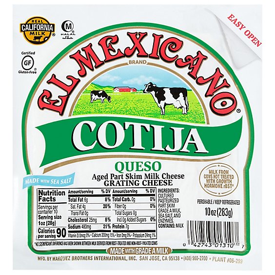 EL MEXICANO COTIJA QUESO 10Z