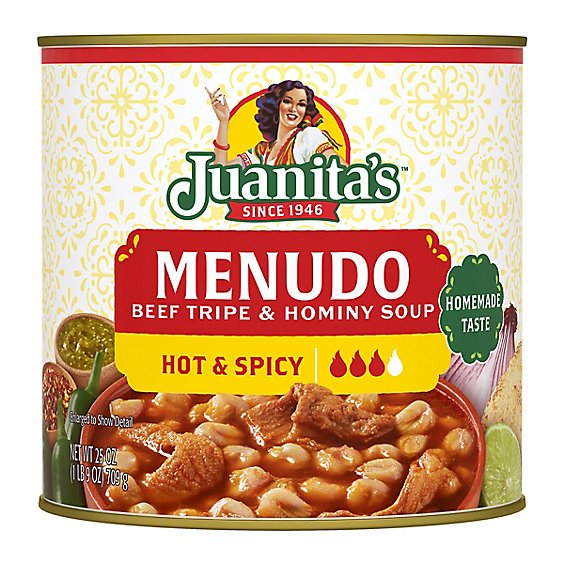 JUANITAS MENUDO HOT & SPICY 25OZ