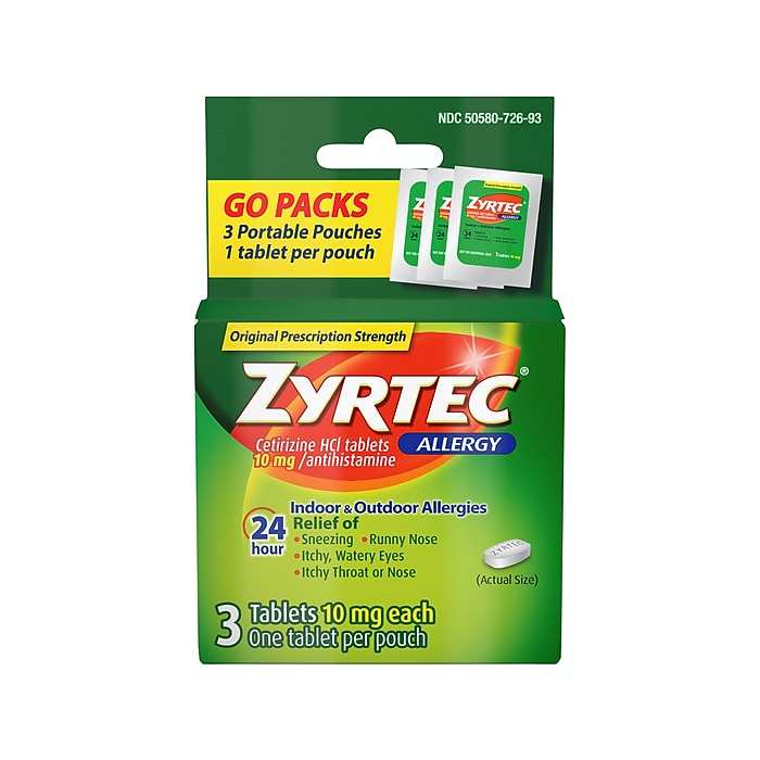 ZYRTEC ALLERGY TABLETS 3P