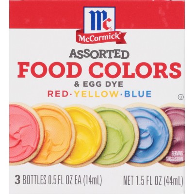 MCCORMICK ASSORTED FOOD COLORS 3P