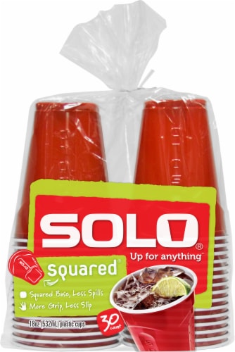 SOLO SQUARED PLASTIC CUPS 30P