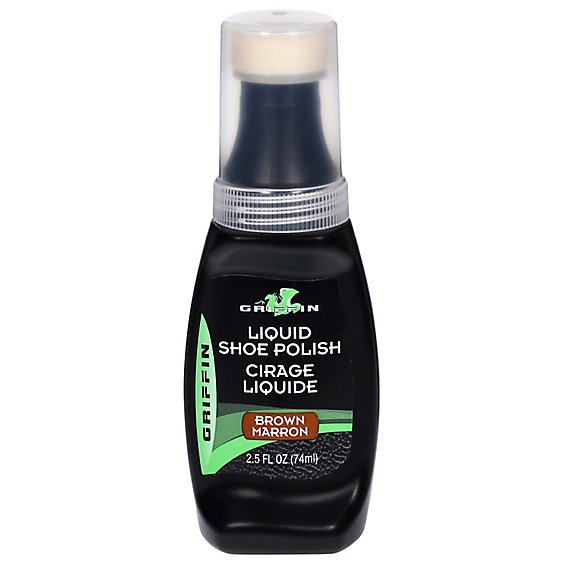 GRIFFIN LIQUID SHOE POLISH BROWN 2.5OZ