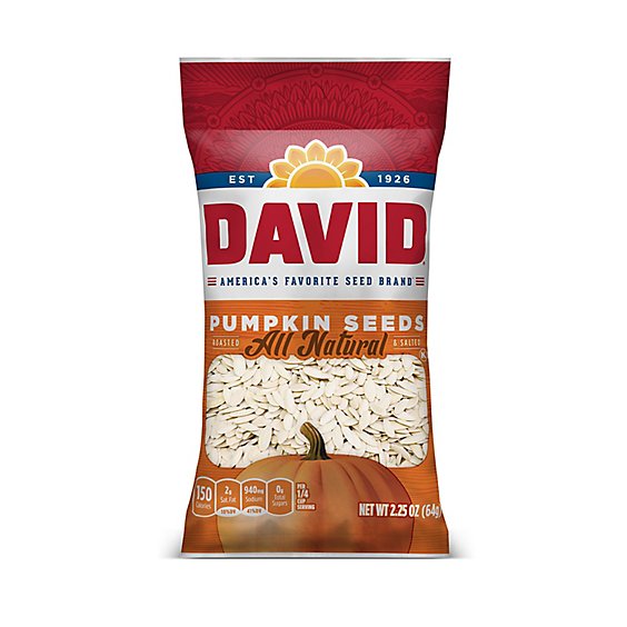 DAVID PUMPKIN SEEDS 2.25OZ
