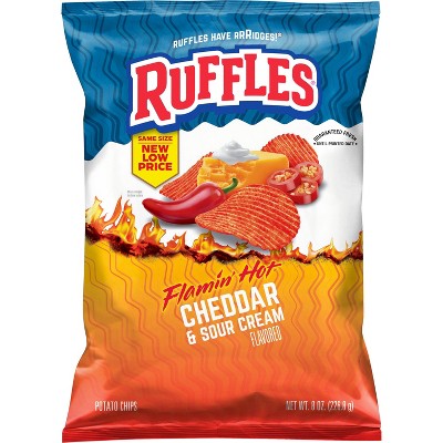 RUFFLES FLAMIN HOT CHEDDAR & SOUR CREAM