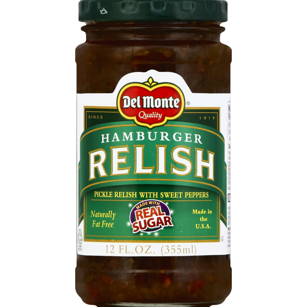 DEL MONTE HAMBURGER RELISH 12OZ