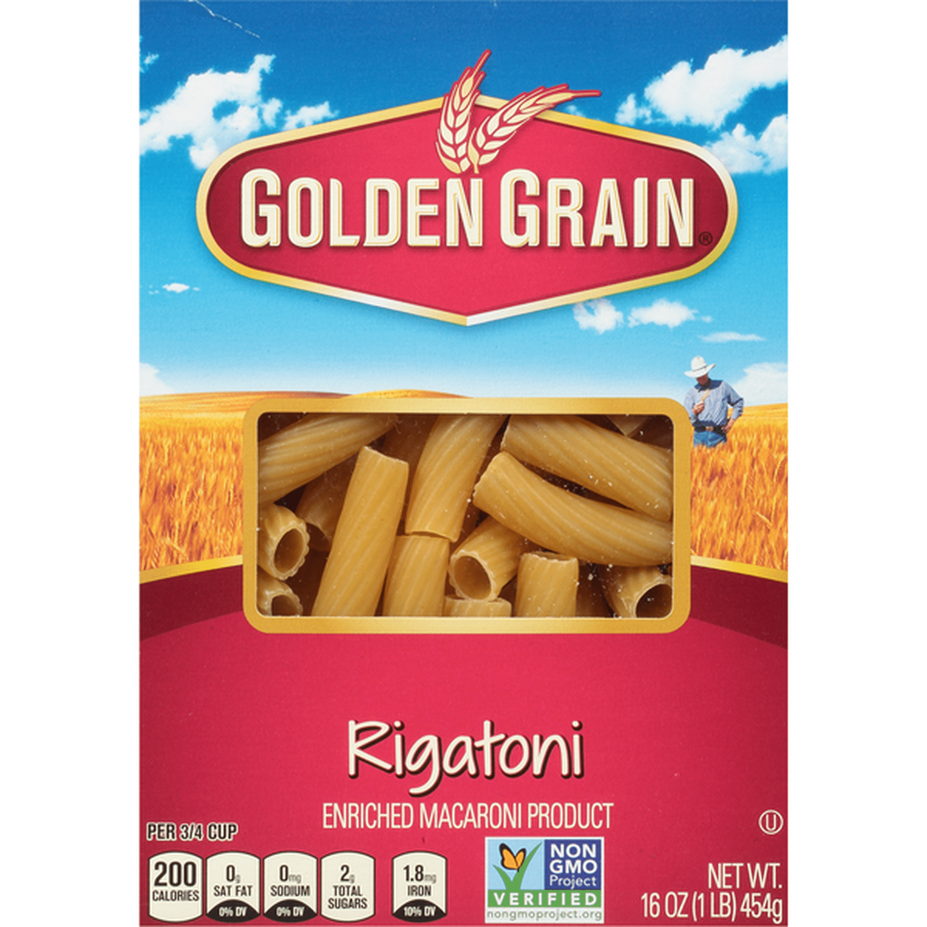 GOLDEN GRAIN RIGATONI 16OZ