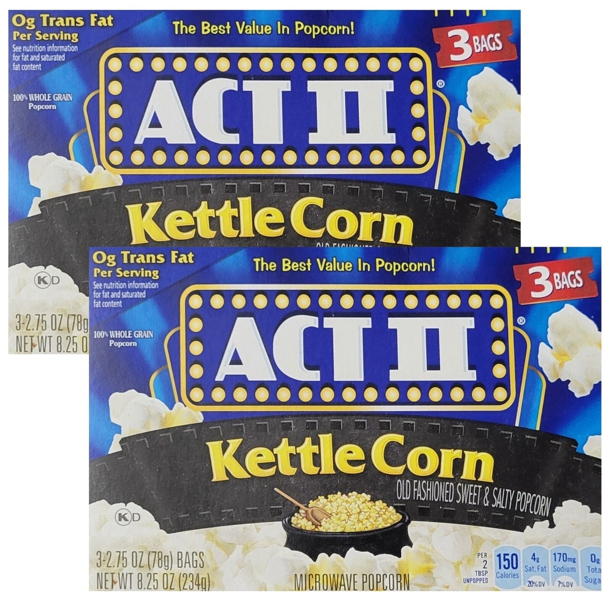 ACT II KETTLE CORN 8.25OZ