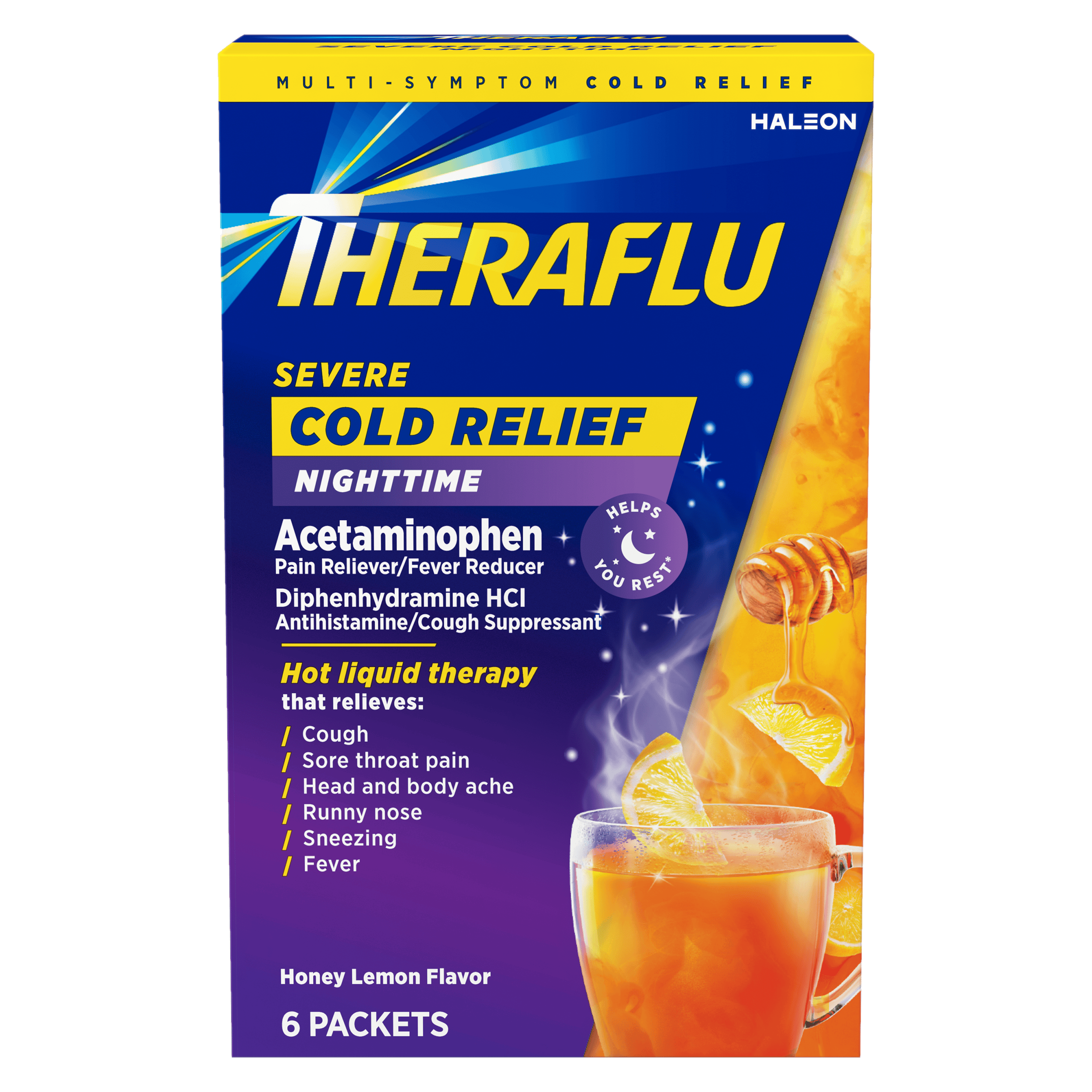 THERAFLU SEVERE COLD RELIEF DAYTIME HONEY LEMON 6P