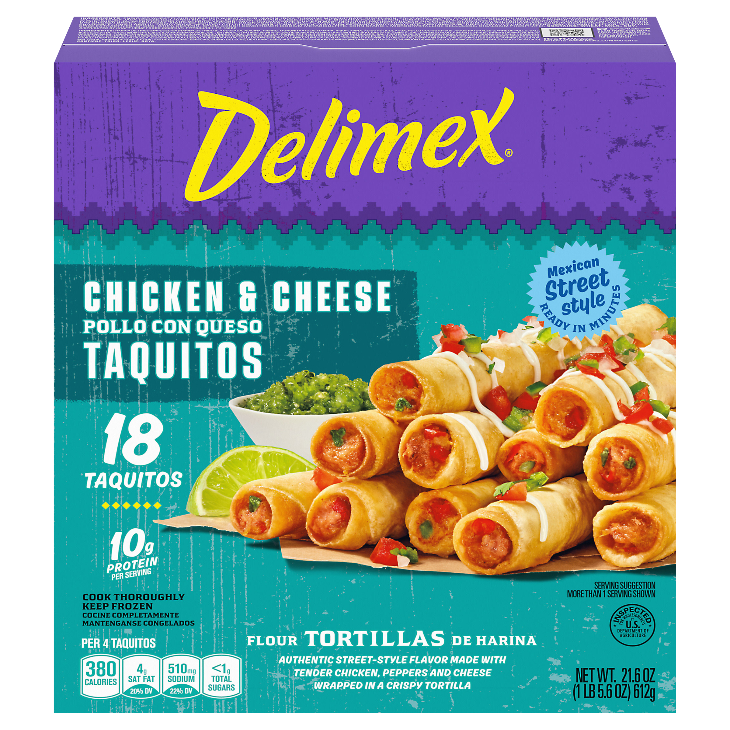 DELIMEX CHICKEN CHEESE TAQUERITOS 21.6OZ