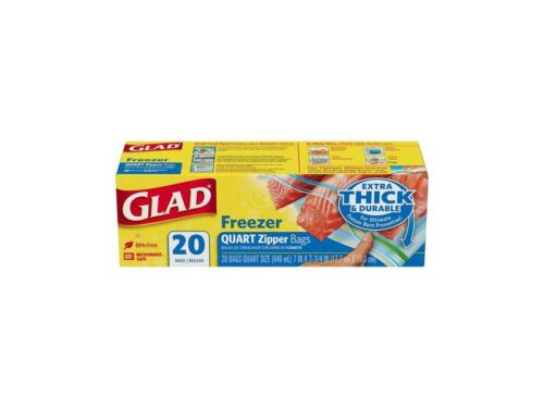 Glad Freezer Quart Zipper Bags (20 bags)