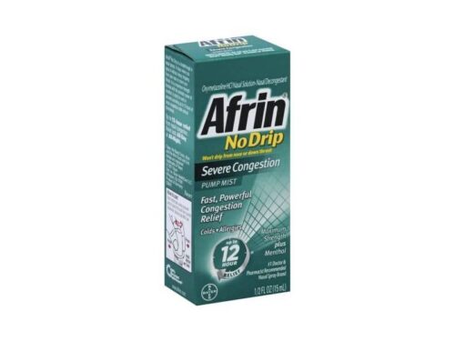 Afrin No Drip Nasal Decongestant Pump Mist (0.5 oz)