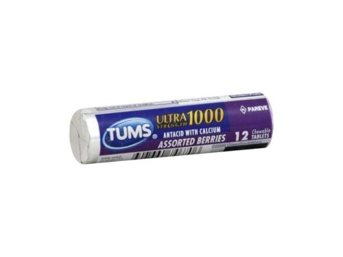 Tums Assorted Berries Flavor Ultra Strength Antacid Tablets (12 ct)