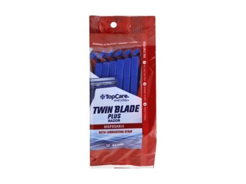 Topcare Disposable Twin Blade Plus Razor (12 razors)