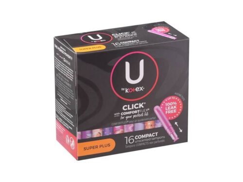U by Kotex Click Super Plus Absorbency Compact Unscented Tampons (16 ct)