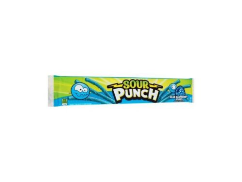 Sour Punch Blue Raspberry Straws Candy (2 oz)