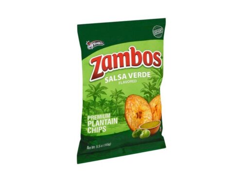 Zambos Premium Plantain Chips, Green Salsa Flavor (5.5 oz)