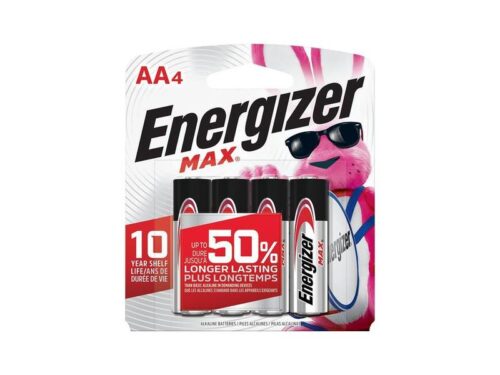 Energizer Max Alkaline AA Batteries (4 batteries)