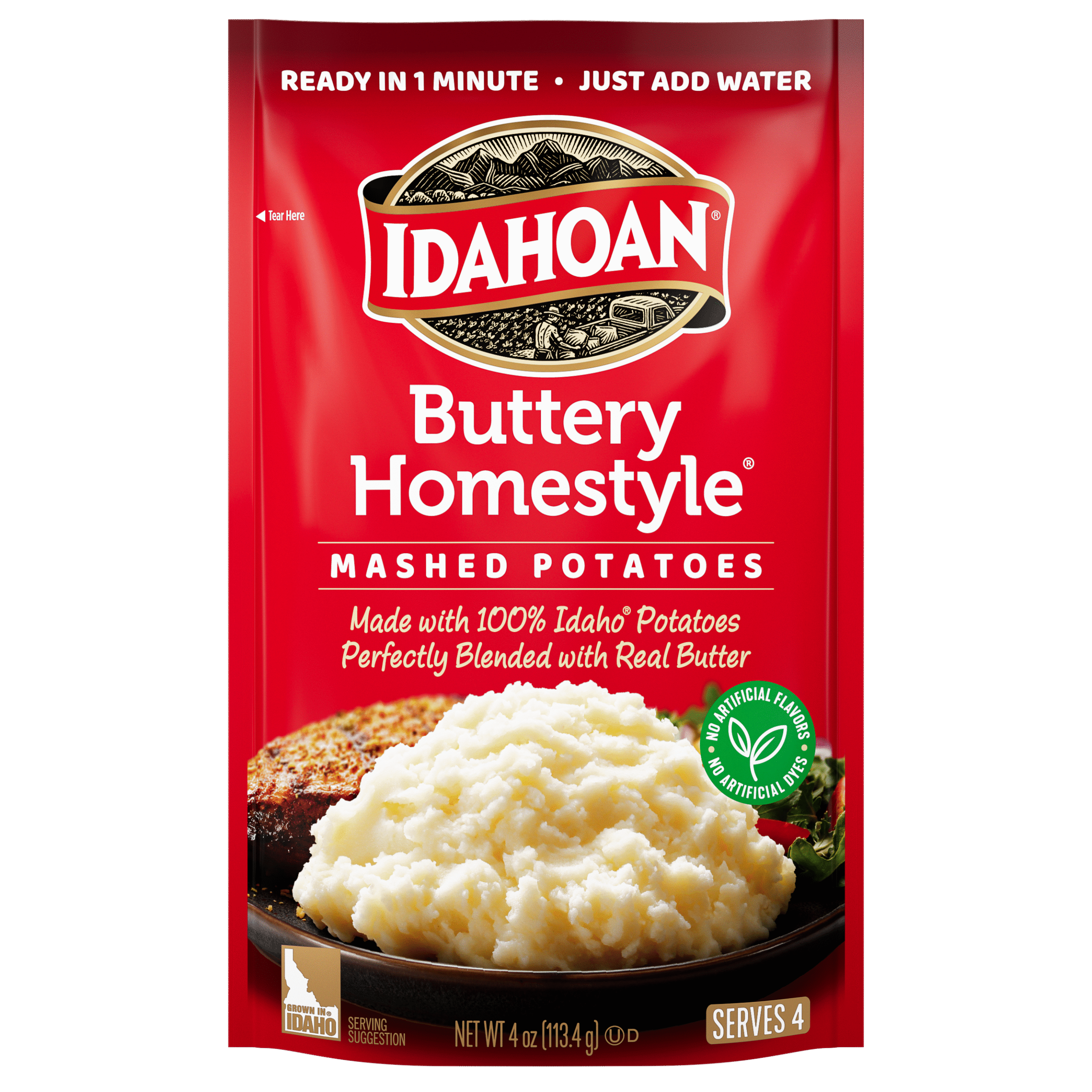 IDAHOAN BUTTERY HOMESTYLE MASHED POTATOES 4OZ