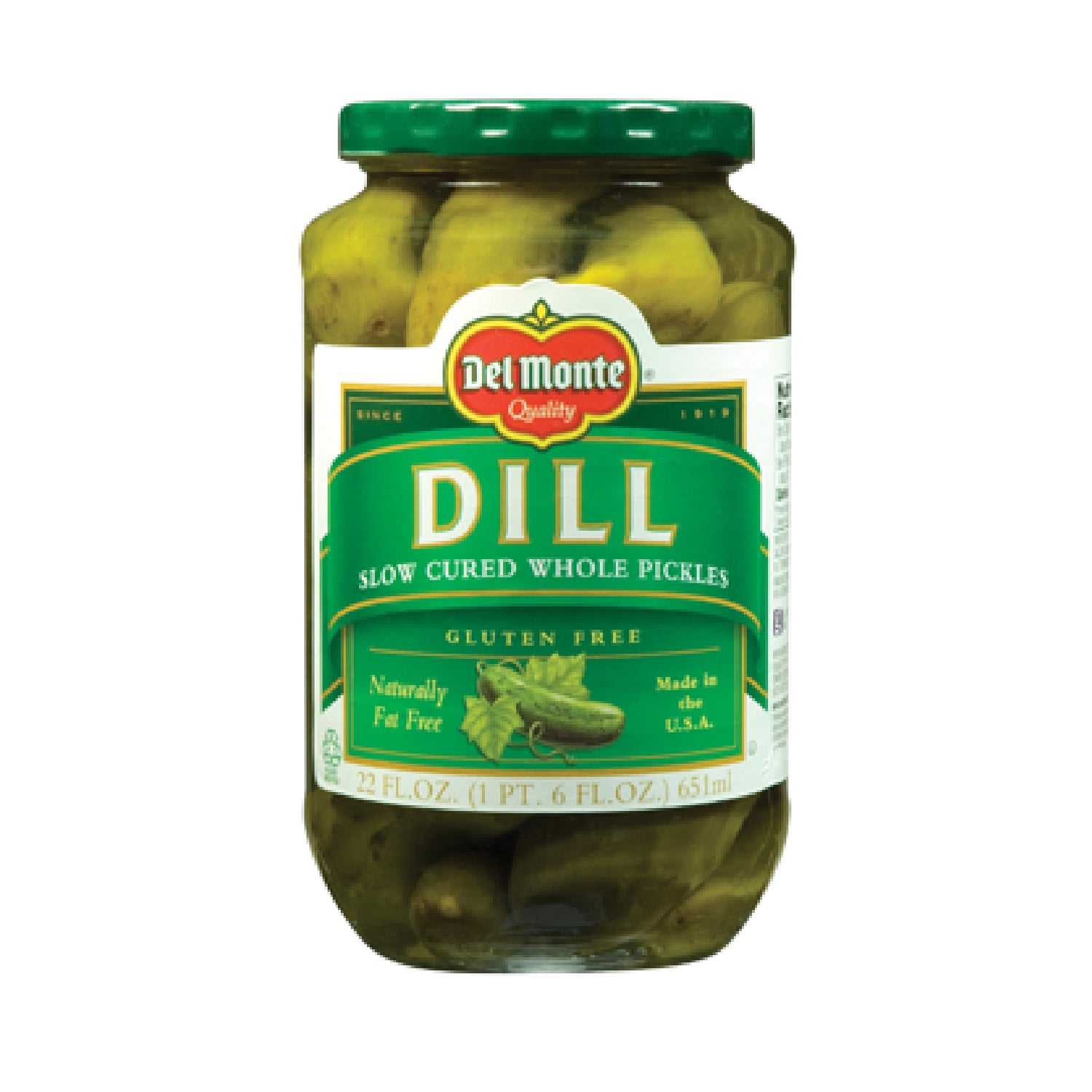 DEL MONTE DILL WHOLE PICKLES 22OZ