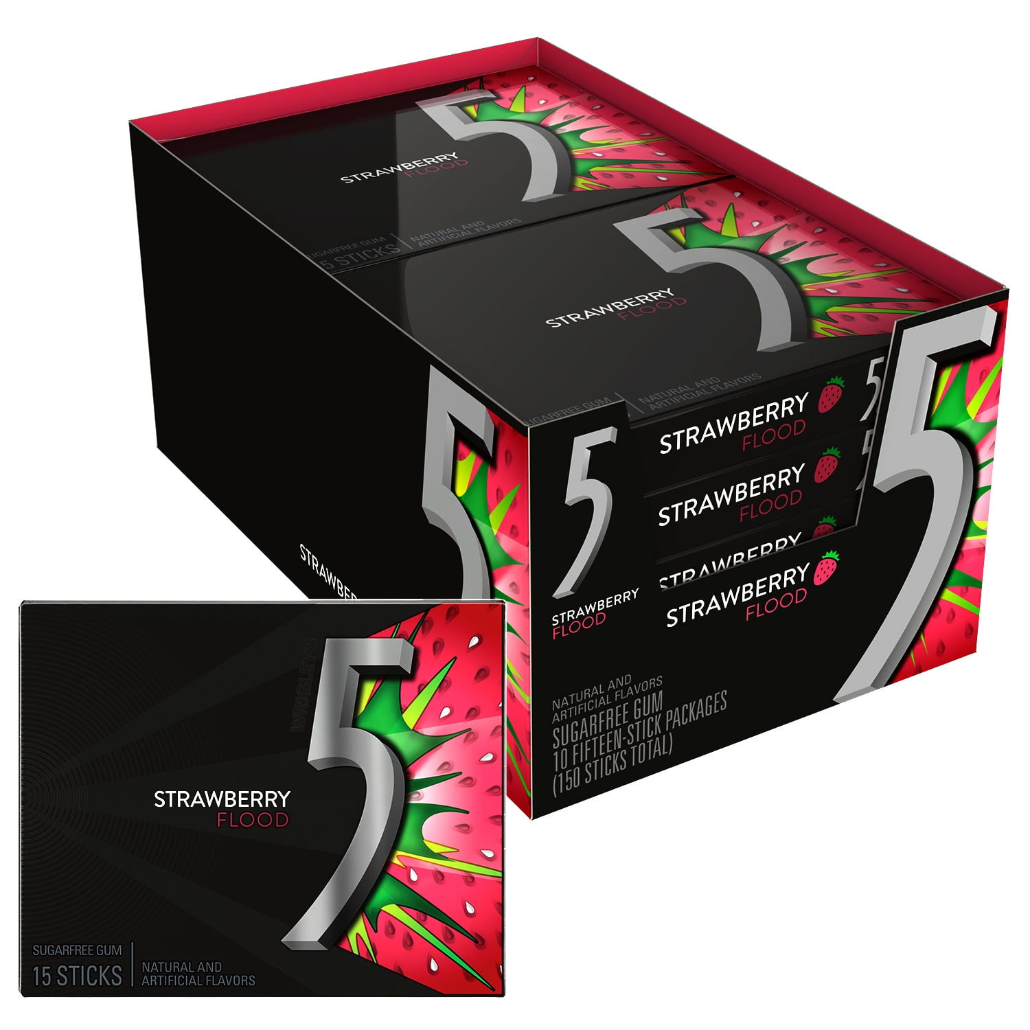 5 GUM STRAWBERRY FLOOD 15P