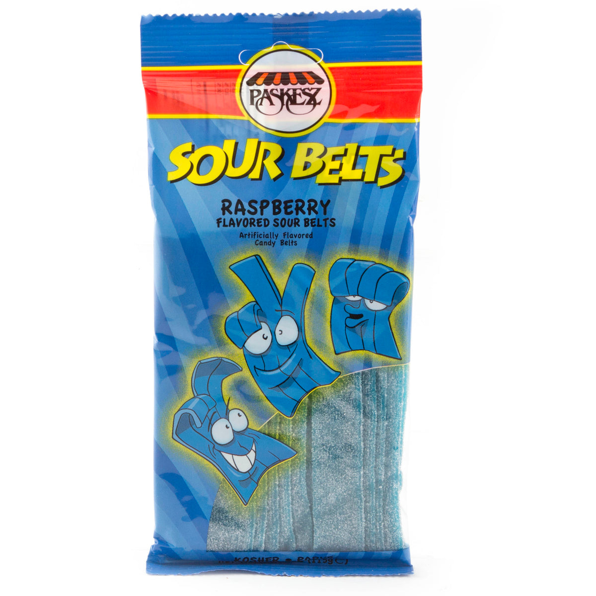 GUMMY BEAR SOURBELTS RASPBERRY 4OZ