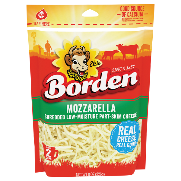 BORDEN MOZZARELLA SHREDDED 8OZ